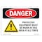 Signmission OSHA, Protective Clothing Required In Area, 10in X 7in Rigid Plastic, 10" W, 7" H, Landscape OS-DS-P-710-L-1542 - alternate 1